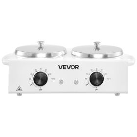 VEVOR Double Wax Warmer 1200ML Professional Dual Wax Heater Pot for Hair Removal