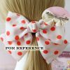 Black Large Bowknot French Barrettes Handmade Chiffon Hair Clip