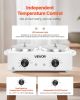 VEVOR Double Wax Warmer 1200ML Professional Dual Wax Heater Pot for Hair Removal