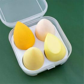 4/8pcs Makeup Sponge Blender Beauty Egg Cosmetic Puff Soft Foundation Sponges Powder Puff Women Make Up Accessories Beauty Tools (Color: 4Pcs Yellow with box)