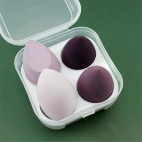 4/8pcs Makeup Sponge Blender Beauty Egg Cosmetic Puff Soft Foundation Sponges Powder Puff Women Make Up Accessories Beauty Tools (Color: 4Pcs Purple with box)