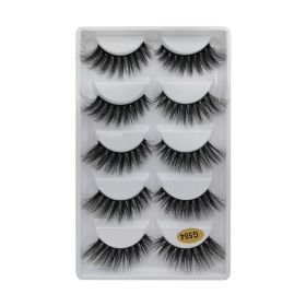 MEISHENJIE 10/5/3 Pair 3D Faux Mink Eyelashes Natural Thick russian strip lashes Dramatic Fake Lashes Makeup Extension Faux Cils (Color: 5 pairs-G504)