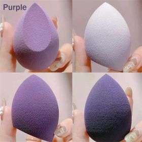 4/8pcs Makeup Sponge Blender Beauty Egg Cosmetic Puff Soft Foundation Sponges Powder Puff Women Make Up Accessories Beauty Tools (Color: 4pcs Purple no box)