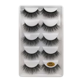 MEISHENJIE 10/5/3 Pair 3D Faux Mink Eyelashes Natural Thick russian strip lashes Dramatic Fake Lashes Makeup Extension Faux Cils (Color: 5 pairs-G500)
