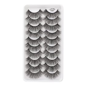 MEISHENJIE 10/5/3 Pair 3D Faux Mink Eyelashes Natural Thick russian strip lashes Dramatic Fake Lashes Makeup Extension Faux Cils (Color: 10 pairs-Y601)