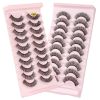 MEISHENJIE 10/5/3 Pair 3D Faux Mink Eyelashes Natural Thick russian strip lashes Dramatic Fake Lashes Makeup Extension Faux Cils