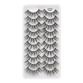 MEISHENJIE 10/5/3 Pair 3D Faux Mink Eyelashes Natural Thick russian strip lashes Dramatic Fake Lashes Makeup Extension Faux Cils (Color: 10 pairs-Y602)