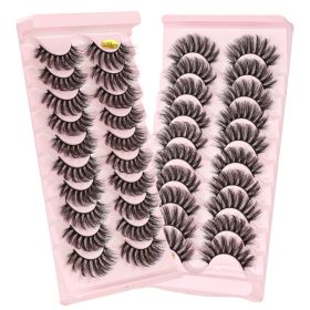 MEISHENJIE 10/5/3 Pair 3D Faux Mink Eyelashes Natural Thick russian strip lashes Dramatic Fake Lashes Makeup Extension Faux Cils (Color: 10 pairs-7D16)