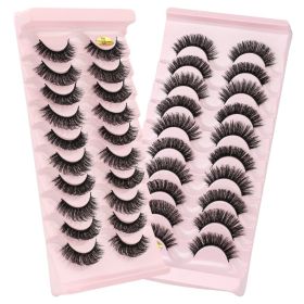 MEISHENJIE 10/5/3 Pair 3D Faux Mink Eyelashes Natural Thick russian strip lashes Dramatic Fake Lashes Makeup Extension Faux Cils (Color: 10 pairs-7D32)