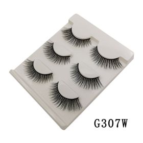 MEISHENJIE 10/5/3 Pair 3D Faux Mink Eyelashes Natural Thick russian strip lashes Dramatic Fake Lashes Makeup Extension Faux Cils (Color: 3 pairs-G307W)
