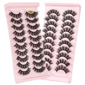 MEISHENJIE 10/5/3 Pair 3D Faux Mink Eyelashes Natural Thick russian strip lashes Dramatic Fake Lashes Makeup Extension Faux Cils (Color: 10 pairs-7D15)