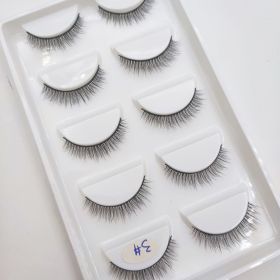 38 Style 5 Pairs Eyelash Natural 3D Mink False Eyelashes Makeup Fake Eye Lashes Faux Cils Make Up Beauty Tools Wholesale (Color: 5Pairs   3)