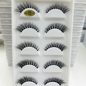38 Style 5 Pairs Eyelash Natural 3D Mink False Eyelashes Makeup Fake Eye Lashes Faux Cils Make Up Beauty Tools Wholesale (Color: 5Pairs 5D12)