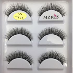 38 Style 5 Pairs Eyelash Natural 3D Mink False Eyelashes Makeup Fake Eye Lashes Faux Cils Make Up Beauty Tools Wholesale (Color: 5Pairs X26)