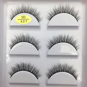 38 Style 5 Pairs Eyelash Natural 3D Mink False Eyelashes Makeup Fake Eye Lashes Faux Cils Make Up Beauty Tools Wholesale (Color: 5Pairs X27)