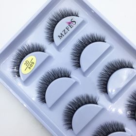 38 Style 5 Pairs Eyelash Natural 3D Mink False Eyelashes Makeup Fake Eye Lashes Faux Cils Make Up Beauty Tools Wholesale (Color: 5Pairs X05)