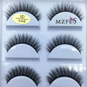 38 Style 5 Pairs Eyelash Natural 3D Mink False Eyelashes Makeup Fake Eye Lashes Faux Cils Make Up Beauty Tools Wholesale (Color: 5Pairs X06)