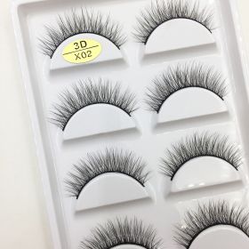 38 Style 5 Pairs Eyelash Natural 3D Mink False Eyelashes Makeup Fake Eye Lashes Faux Cils Make Up Beauty Tools Wholesale (Color: 5Pairs X02)