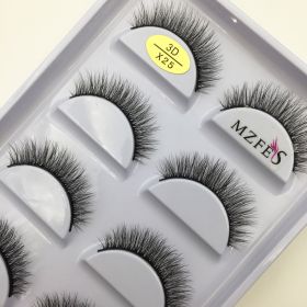 38 Style 5 Pairs Eyelash Natural 3D Mink False Eyelashes Makeup Fake Eye Lashes Faux Cils Make Up Beauty Tools Wholesale (Color: 5Pairs X25)
