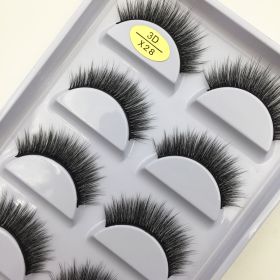 38 Style 5 Pairs Eyelash Natural 3D Mink False Eyelashes Makeup Fake Eye Lashes Faux Cils Make Up Beauty Tools Wholesale (Color: 5Pairs X28)