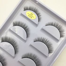 38 Style 5 Pairs Eyelash Natural 3D Mink False Eyelashes Makeup Fake Eye Lashes Faux Cils Make Up Beauty Tools Wholesale (Color: 5Pairs X09)