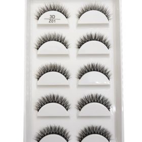 38 Style 5 Pairs Eyelash Natural 3D Mink False Eyelashes Makeup Fake Eye Lashes Faux Cils Make Up Beauty Tools Wholesale (Color: 5Pairs   Z01)