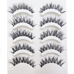 38 Style 5 Pairs Eyelash Natural 3D Mink False Eyelashes Makeup Fake Eye Lashes Faux Cils Make Up Beauty Tools Wholesale (Color: 5Pairs  A20)