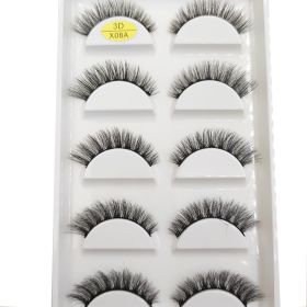 38 Style 5 Pairs Eyelash Natural 3D Mink False Eyelashes Makeup Fake Eye Lashes Faux Cils Make Up Beauty Tools Wholesale (Color: 5Pairs  X08A)