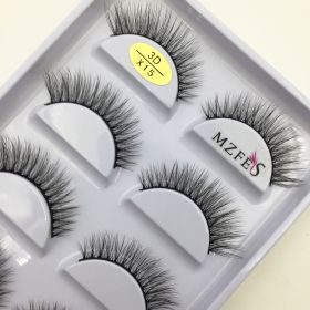 38 Style 5 Pairs Eyelash Natural 3D Mink False Eyelashes Makeup Fake Eye Lashes Faux Cils Make Up Beauty Tools Wholesale (Color: 5Pairs X15)