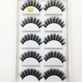38 Style 5 Pairs Eyelash Natural 3D Mink False Eyelashes Makeup Fake Eye Lashes Faux Cils Make Up Beauty Tools Wholesale (Color: 5Pairs MYG600)