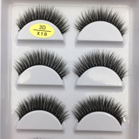 38 Style 5 Pairs Eyelash Natural 3D Mink False Eyelashes Makeup Fake Eye Lashes Faux Cils Make Up Beauty Tools Wholesale (Color: 5Pairs X18)