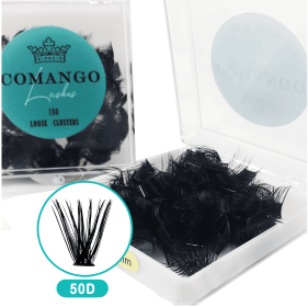 Cluster Lashes Individual Lashes Loose Fan Lash Extensions Lash Clusters C/D Curl 10/12/14/16/18mm DIY Eyelash Extensions (Color: 50D-180PCS, Curl, Length: D, 14mm)