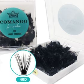 Cluster Lashes Individual Lashes Loose Fan Lash Extensions Lash Clusters C/D Curl 10/12/14/16/18mm DIY Eyelash Extensions (Color: 40D-180PCS, Curl, Length: D, 14mm)
