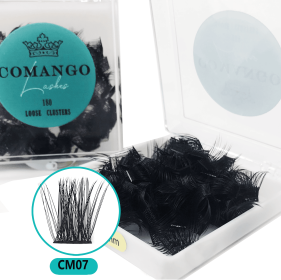 Cluster Lashes Individual Lashes Loose Fan Lash Extensions Lash Clusters C/D Curl 10/12/14/16/18mm DIY Eyelash Extensions (Color: CM07-180PCS, Curl, Length: D, 12mm)