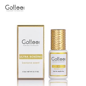 Gollee 0.5-1s Fast Adhesives for Eyelash Extensions No Odor Glue Eyelash Extensions No Irritation Lash Extension Supplies Makeup (Color: 1s Banana Glue)