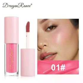 8 Colors Liquid Blush Waterproof Sweatproof Brighten Cheeks Rouge Nude Color Matte Contouring Powder Blusher Liquid Face Makeup (Color: 01)
