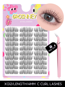 GROINNEYA Lash Clusters K Pop Liz Pick DIY Lashes Kit Volume Individual Lashes Volume & Natural Look Natural Eyelash Extension (Color: K-pop Group Styles)