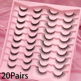 AYRMILLA 5/20Pairs 3D Mink Lashes Natural False Eyelashes Dramatic Thick Fake Eyelash Extension Faux Cils Wholesale Makeup Tools (Color: 20Pairs-K006)