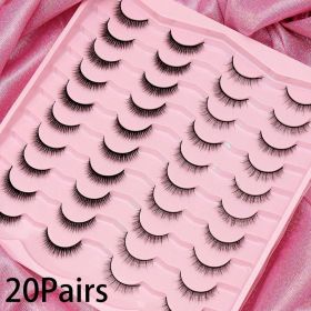 AYRMILLA 5/20Pairs 3D Mink Lashes Natural False Eyelashes Dramatic Thick Fake Eyelash Extension Faux Cils Wholesale Makeup Tools (Color: 20Pairs-F001)