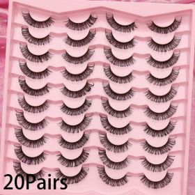 AYRMILLA 5/20Pairs 3D Mink Lashes Natural False Eyelashes Dramatic Thick Fake Eyelash Extension Faux Cils Wholesale Makeup Tools (Color: 20Pairs-Y09)