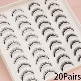 AYRMILLA 5/20Pairs 3D Mink Lashes Natural False Eyelashes Dramatic Thick Fake Eyelash Extension Faux Cils Wholesale Makeup Tools (Color: 20Pairs-001)