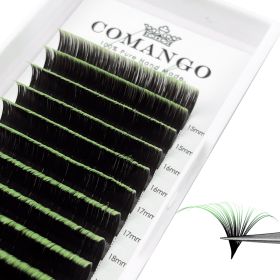 Eyelash Black Ombre Easy Fanning Volume Lashes Extensions Gradient Colored Automatic Flower Lash Eyelashes Mink Mix Lash Tray (Curl, Thickness, Length: C, 0.07mm, Mix8-14mm, Color: Ombre Green)