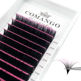Eyelash Black Ombre Easy Fanning Volume Lashes Extensions Gradient Colored Automatic Flower Lash Eyelashes Mink Mix Lash Tray (Curl, Thickness, Length: C, 0.07mm, Mix8-14mm, Color: Ombre Pink)