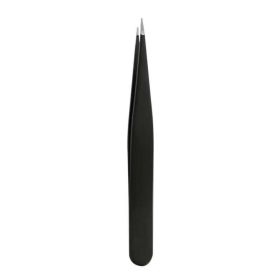 Black Eyebrow Tweezers Stainless Steel Slant Tip Hair Removal Makeup Tool Kit Eyelashes Extension Double Eyelid Application (Color: A0148-JK-1PC)