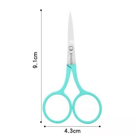 1Pcs Eyebrow Scissor Makeup Eyelash Trimmer Facial Hair Remover Manicure Scissor Nail Cuticle Tool Beauty Scissors (Color: Blue)