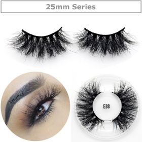 Visofree Mink Eyelashes 3D Mink Lashes Thick HandMade Full Strip Lashes Cruelty Free Mink Lashes False Eyelashes Makeup M56 (Color: E88)