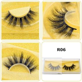 Visofree Mink Eyelashes 3D Mink Lashes Thick HandMade Full Strip Lashes Cruelty Free Mink Lashes False Eyelashes Makeup M56 (Color: R06(Acrylic))