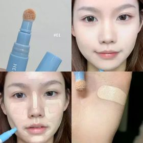Full Cover Concealer Cover Stick Conceal Spot Blemish Cream Foundation Air Cushion Concealer Waterproof Face Contouring Makeup (Color: 01 Milk white)