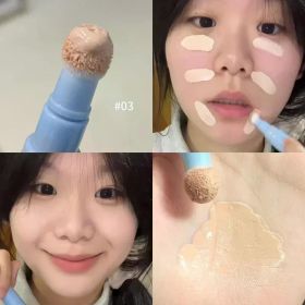 Full Cover Concealer Cover Stick Conceal Spot Blemish Cream Foundation Air Cushion Concealer Waterproof Face Contouring Makeup (Color: 03 Peanut cream)