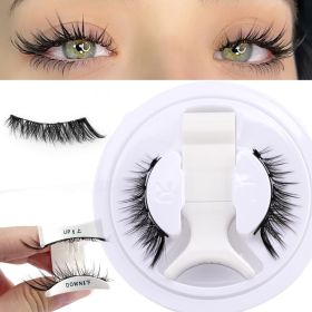 Hot Magnetic Eyelashes Set 1 Pair Reusable No Glue Needed False Eyelashes with Magnetic Tweezers Curly Faux Lashes Makeup Tool (Color: 1Pair LZ02)